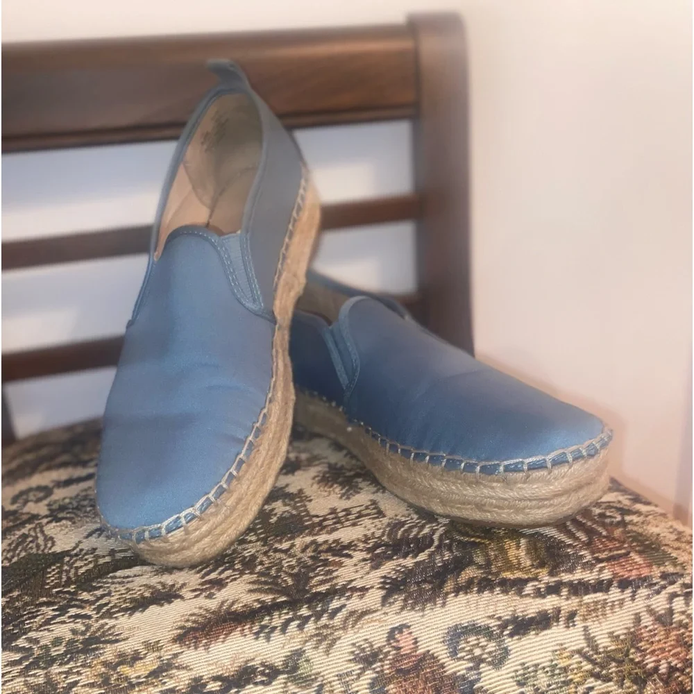 Sam Edelman Carrin Blue Satin Espadrilles • Women’s 8.5 💙